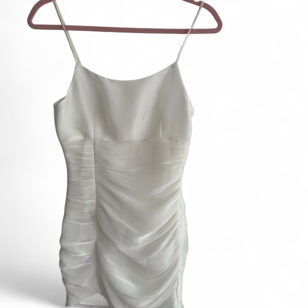 Storia White Slip Mini Dress Spaghetti Strap Cocktail